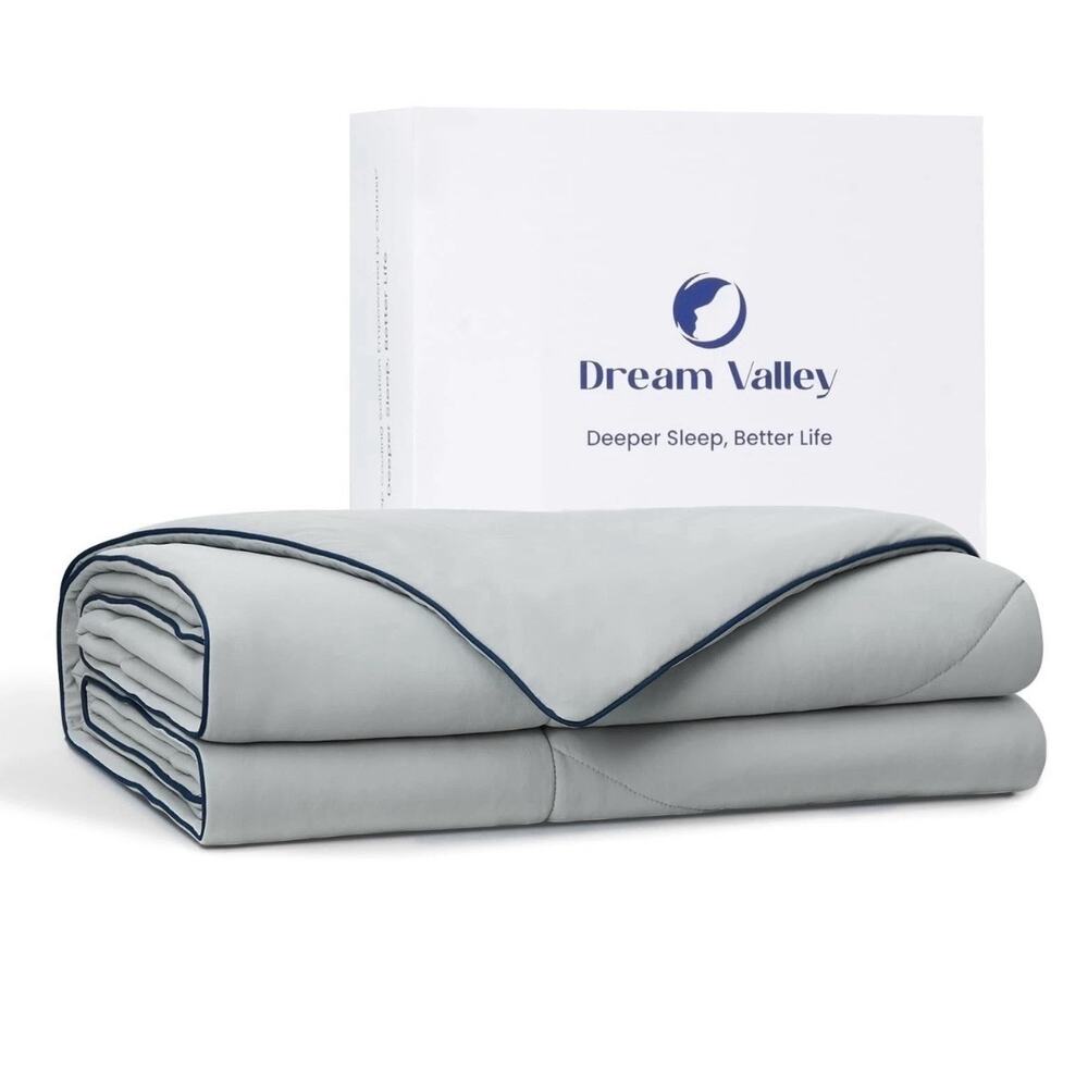 Dream Valley Outlast Cooling Comforter/ Blanket, QUEEN 90”x90” GREY, BRAND NEW